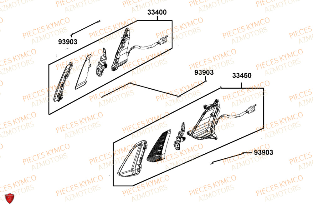 Clignotant KYMCO Pièces LIKE 125I CBS EURO5+ (TE25CE)