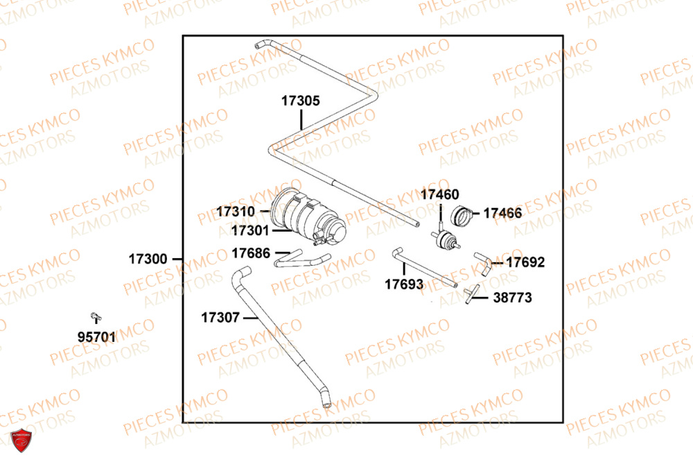 Reniflard KYMCO Pièces LIKE 125I CBS EURO5+ (TE25CE)