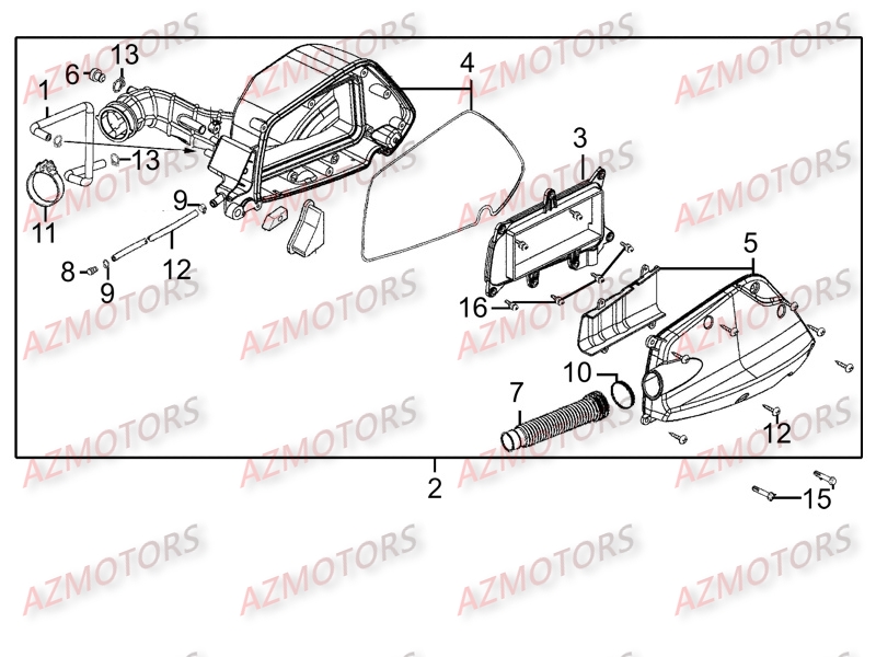 Boite A Air KYMCO Pièces Scooter Kymco LIKE 125 LX 4T EURO III