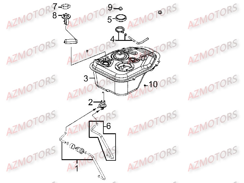 Reservoir A Carburant KYMCO Pièces Scooter Kymco LIKE 125 LX 4T EURO III