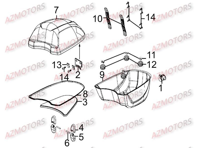 TOP CASE KYMCO LIKE125 III LX