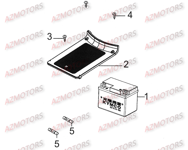 Batterie KYMCO Pièces Scooter LIKE 125 MMC 4T EURO III