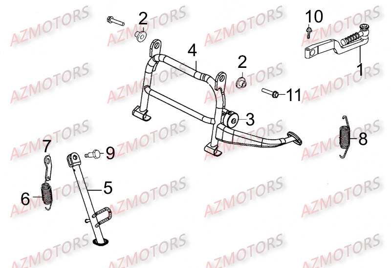 Bequille Kick De Demarrage KYMCO Pièces Scooter LIKE 125 MMC 4T EURO III