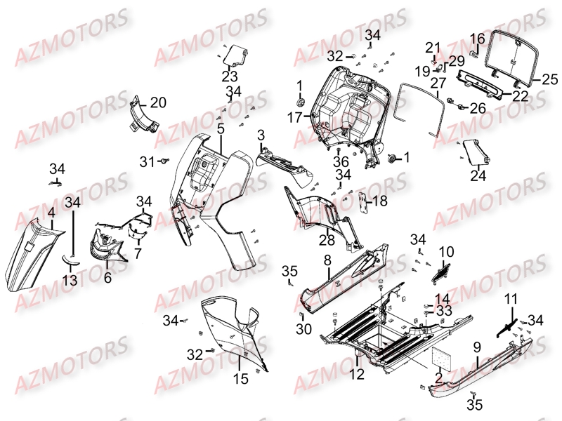 CARENAGES AVANTS KYMCO LIKE125 MMC III