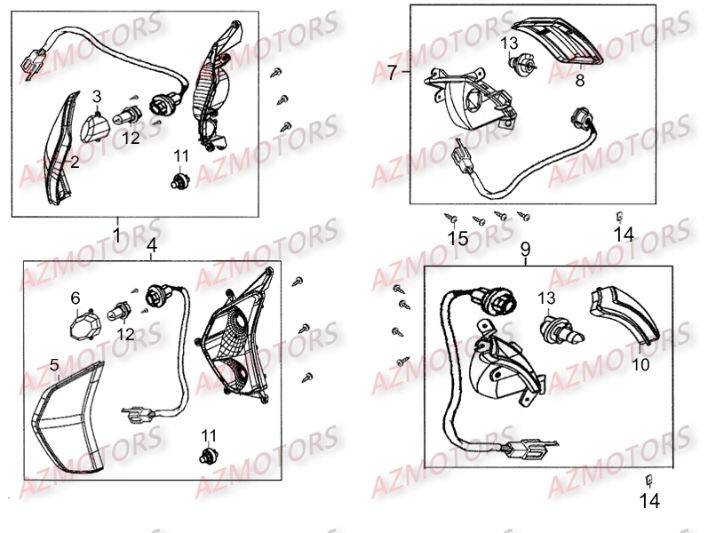 Clignotants KYMCO Pièces Scooter LIKE 125 MMC 4T EURO III