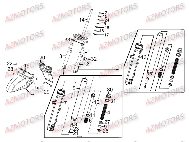 FOURCHE KYMCO LIKE125 MMC III