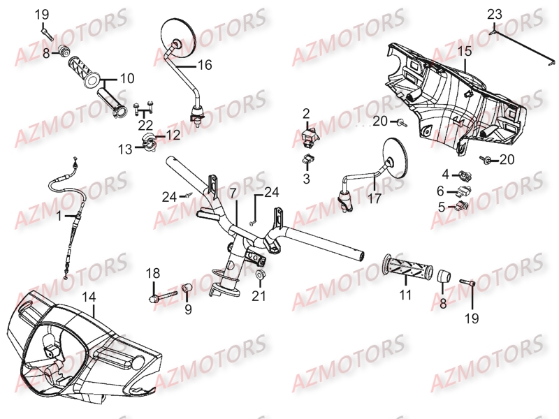 GUIDON AZMOTORS LIKE125 MMC III