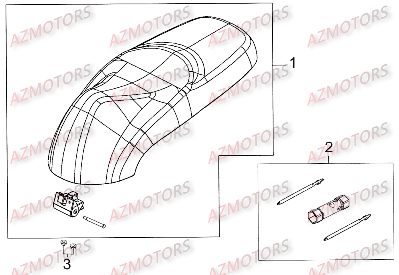Selle AZMOTORS Pièces Scooter LIKE 125 MMC 4T EURO III