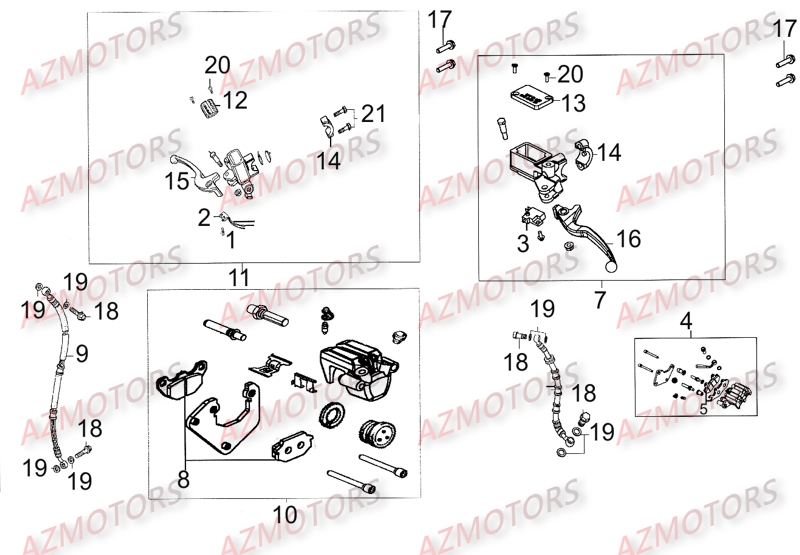 Systeme De Freins KYMCO Pièces Scooter LIKE 125 MMC 4T EURO III