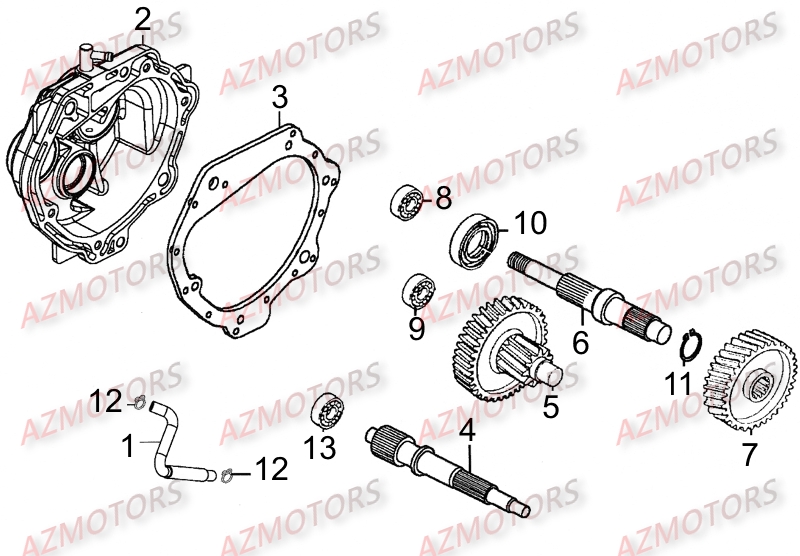 Transmission AZMOTORS Pièces Scooter LIKE 125 MMC 4T EURO III