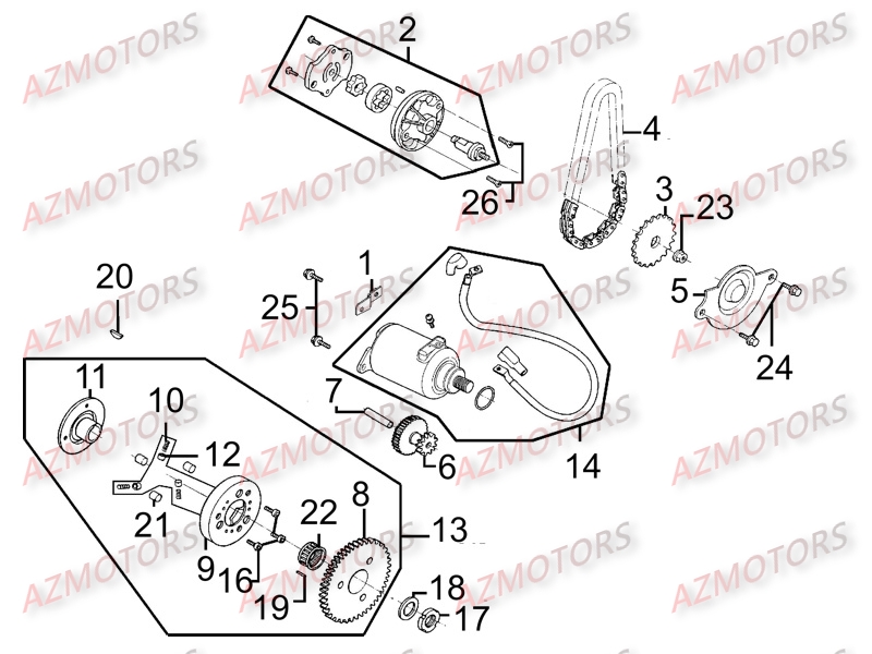 ALLUMAGE - POMPE A HUILE KYMCO Pièces Scooter Kymco LIKE 200 I LX 4T EURO III