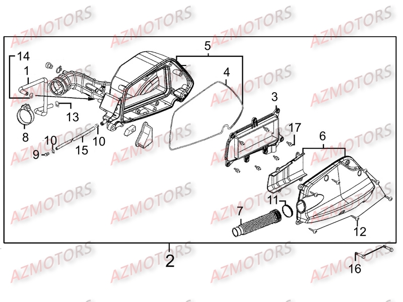 Boite A Air KYMCO Pièces LIKE 200 I LX 4T EURO III