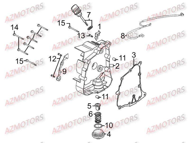 JOINT TORIQUE(30,8) KYMCO pour CARTER DROIT de LIKE200-LX-III