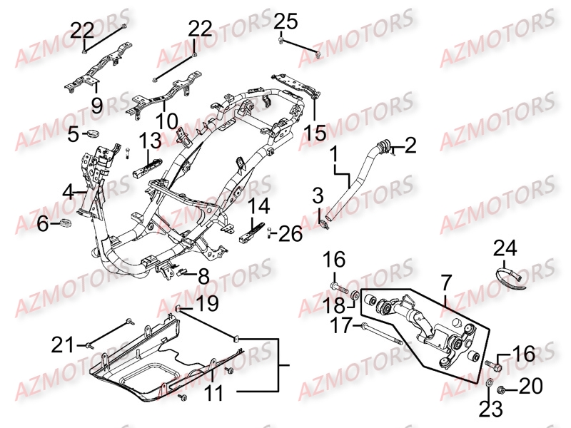 CHASSIS KYMCO LIKE200 LX III