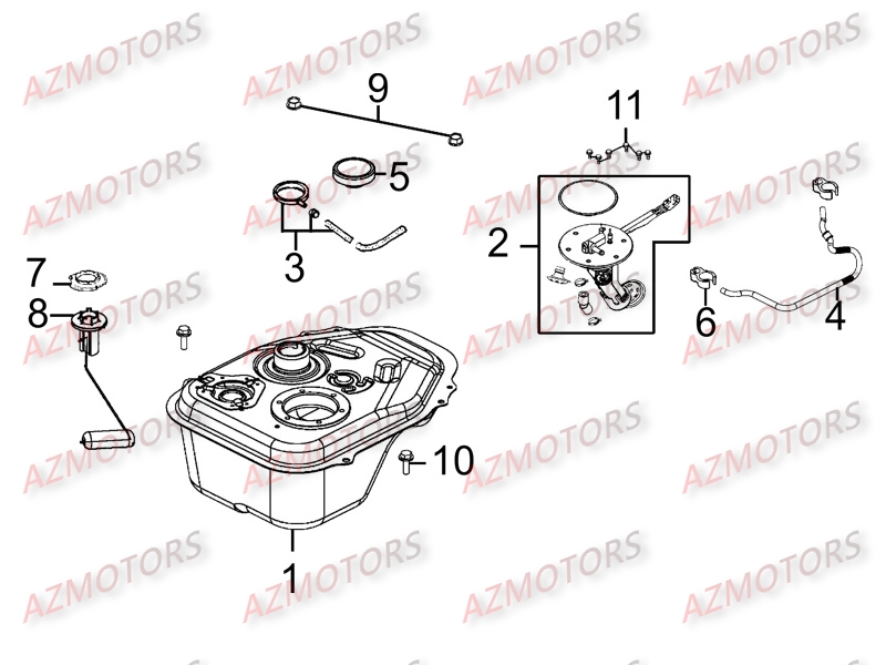 RESERVOIR A CARBURANT pour LIKE200-LX-III