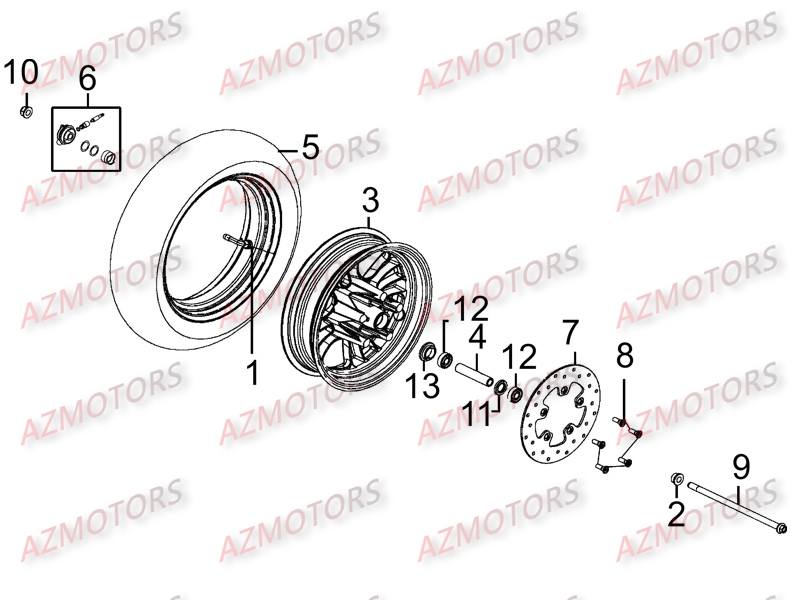 ROUE AVANT KYMCO LIKE200 LX III