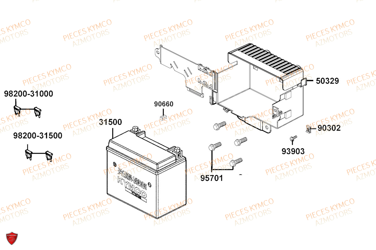 BATTERIE YTX9-BS YUASA (ORIGINE) KYMCO pour BATTERIE de LIKE 125I CBS E5