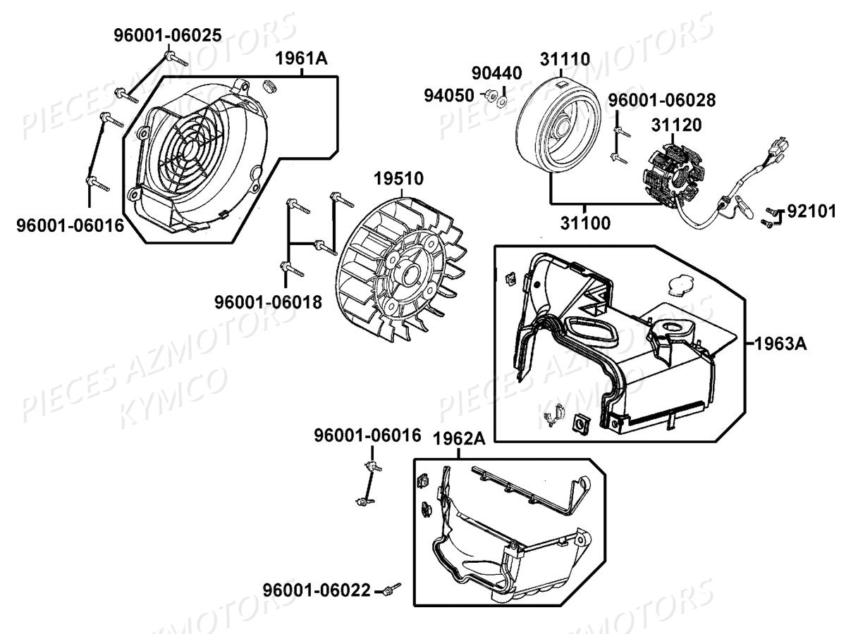 Allumage KYMCO Pièces LIKE 125I XPERIENCE ABS EURO4 (TE25AH)