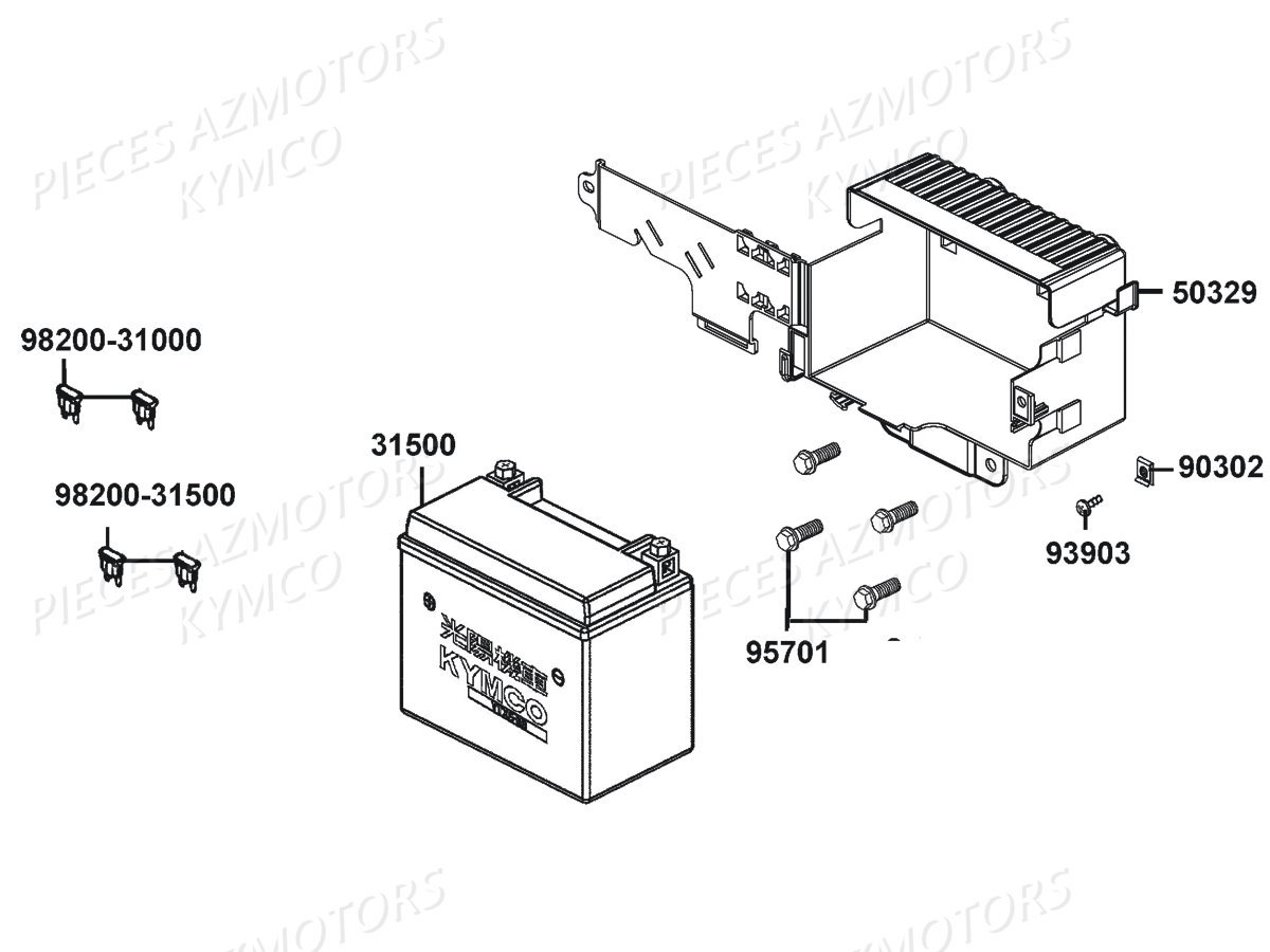 BATTERIE YTX9-BS YUASA (ORIGINE) KYMCO pour BATTERIE de LIKE 125I XPERIENCE