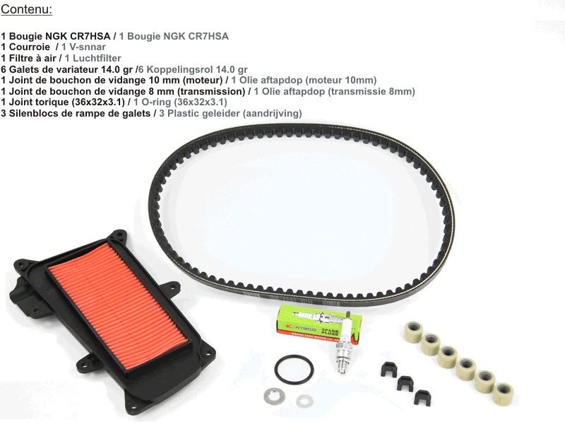 1 Set Entretien KYMCO Pièces LIKE 125 MMC 4T EURO3 (KN25AJ)