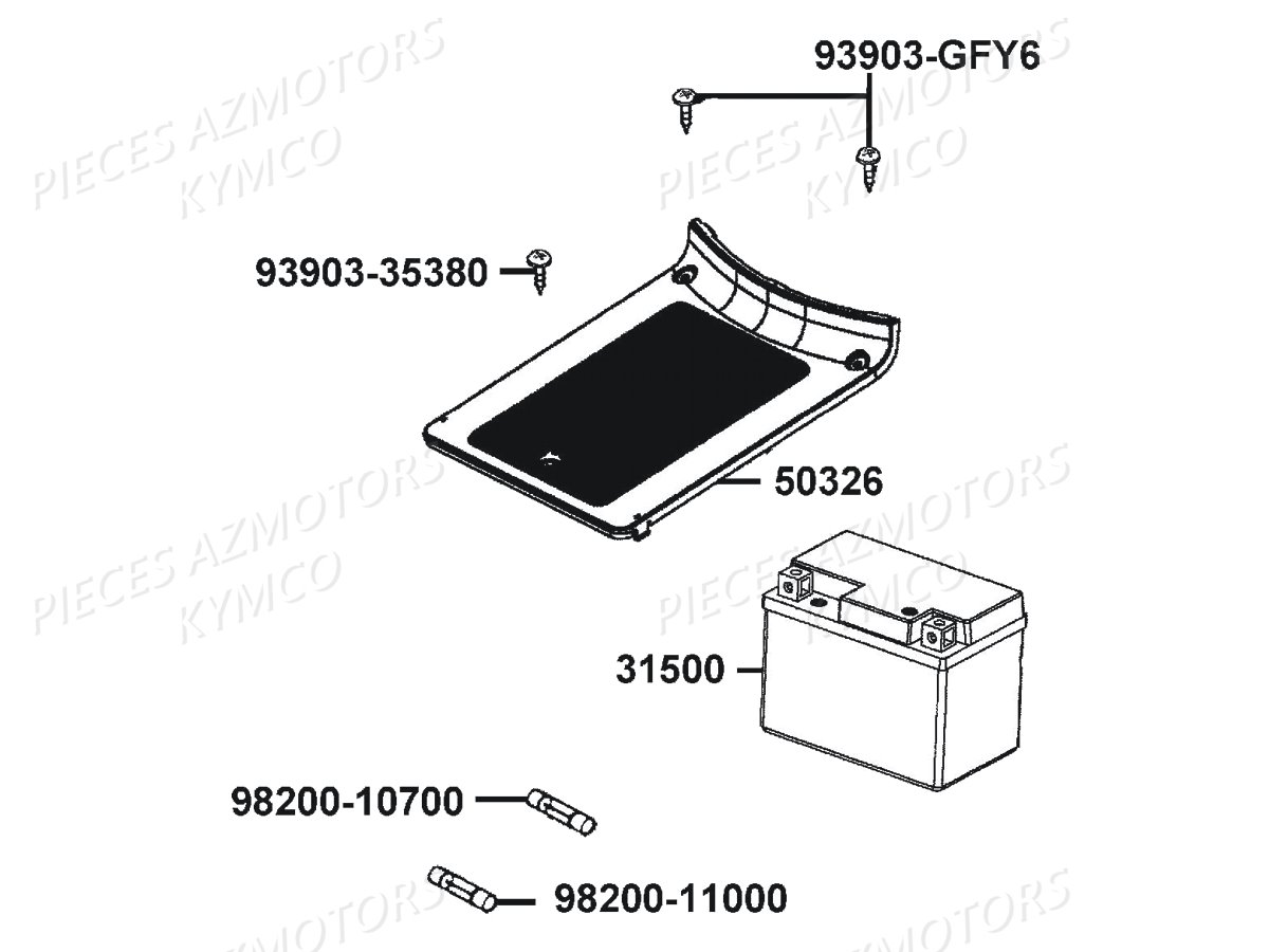 BATTERIE YTX7A-BS YUASA (ORIGINE) KYMCO pour BATTERIE de LIKE 125 MMC E3