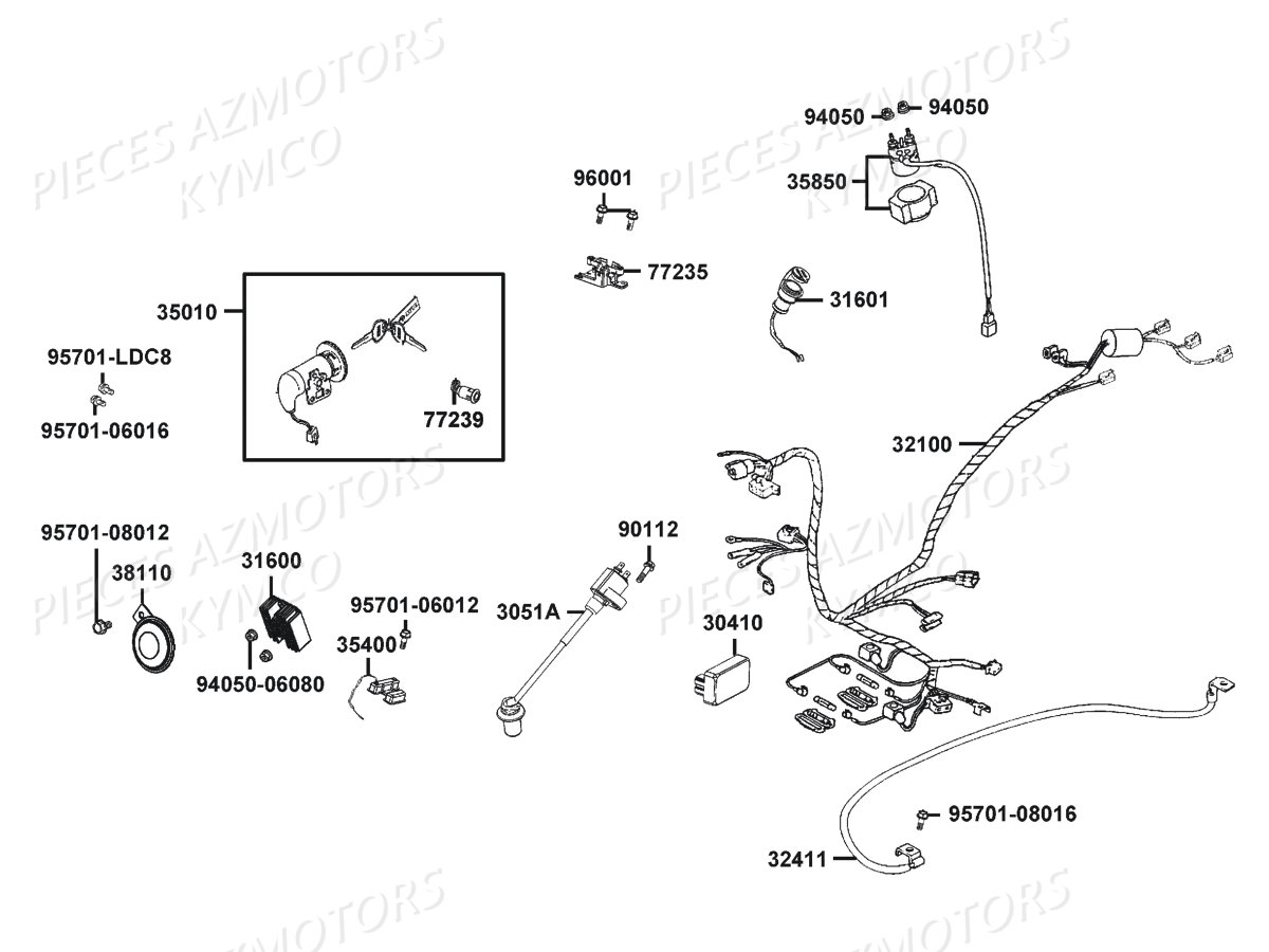 Equipement Electrique KYMCO Pièces LIKE 125 MMC 4T EURO3 (KN25AJ)