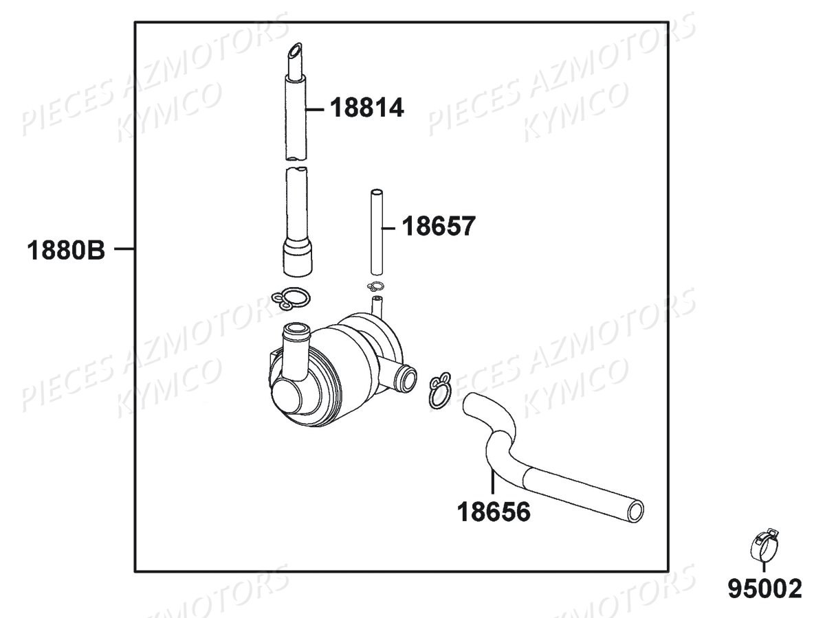 Reniflard KYMCO Pièces LIKE 125 MMC 4T EURO3 (KN25AJ)