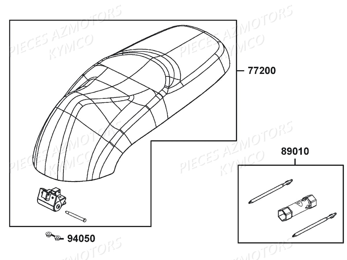 Selle KYMCO Pièces LIKE 125 MMC 4T EURO3 (KN25AJ)