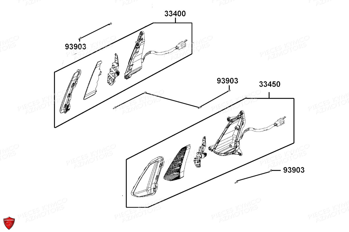 Clignotants KYMCO Pièces LIKE 125I ABS NOODOE E5 (TE25CC)