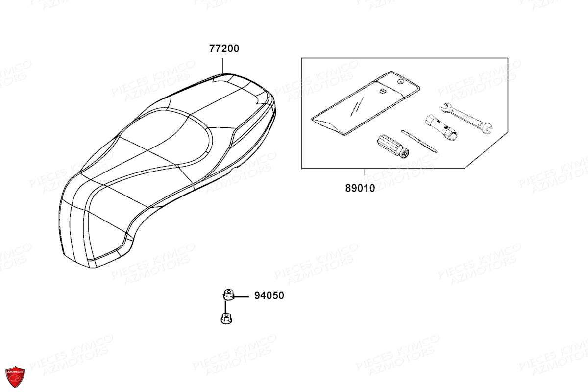 SELLE pour LIKE 125i ABS NOODOE E5