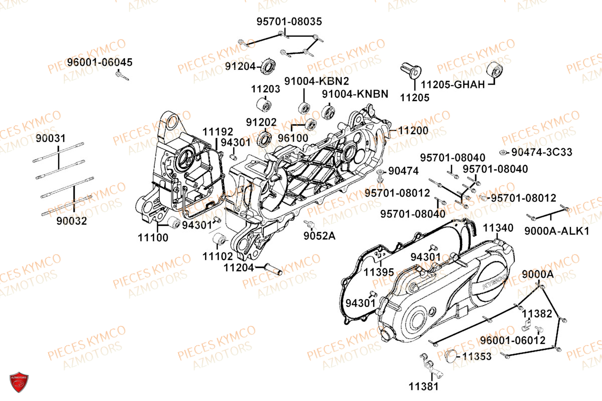 CARTERS MOTEUR KYMCO LIKE 50I 4T EURO5