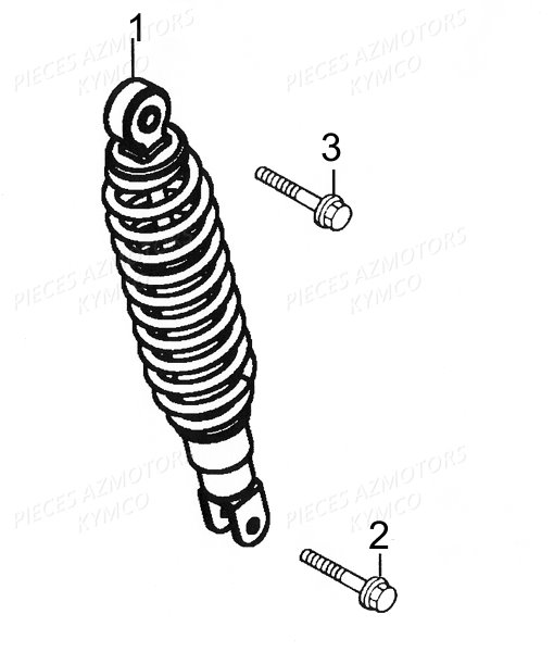 Amortisseur KYMCO Pieces LIKE 50 2T EUROII (KE10AA)