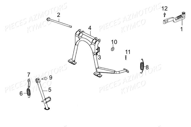 Bequilles KYMCO Pieces LIKE 50 2T EUROII (KE10AA)