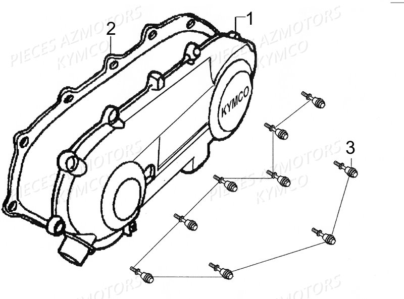 CARTER DE TRANSMISSION KYMCO LIKE 50 2T