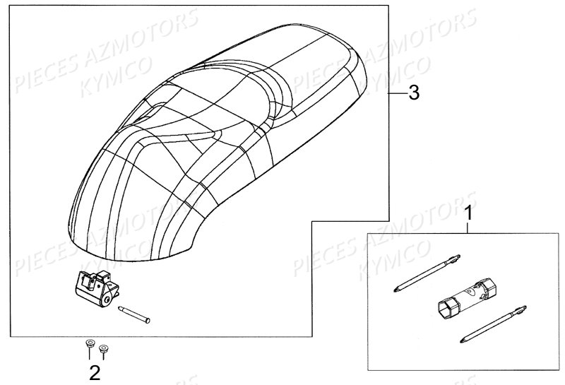 Selle KYMCO Pieces LIKE 50 2T EUROII (KE10AA)