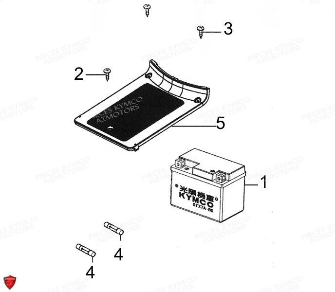 BATTERIE YTX7A-BS YUASA (ORIGINE) KYMCO pour BATTERIE de LIKE 50 4T EURO II