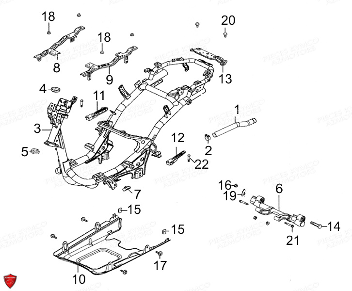 CHASSIS KYMCO LIKE 50 4T EURO II (KG10AA)