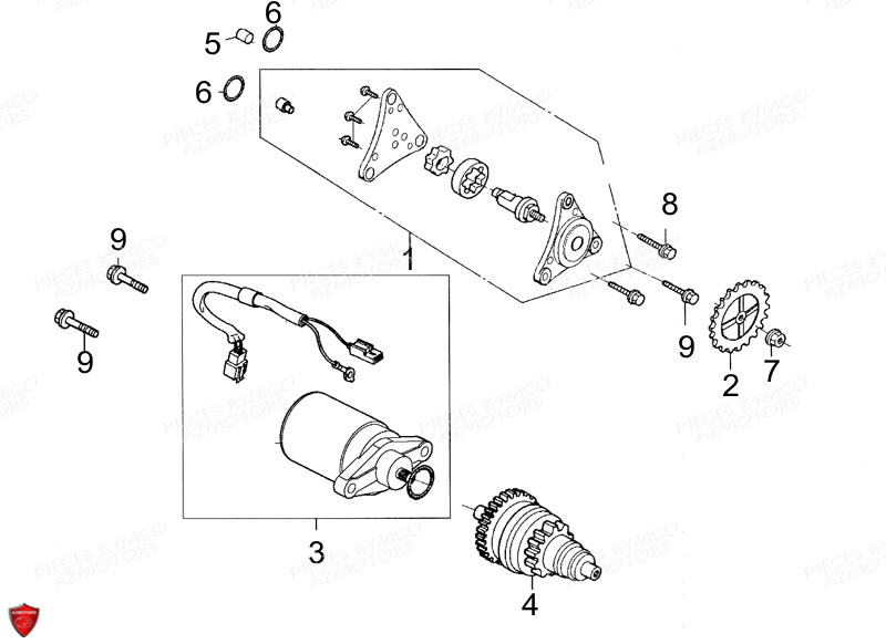 DEMARREUR POMPE A HUILE pour LIKE 50 4T EURO II