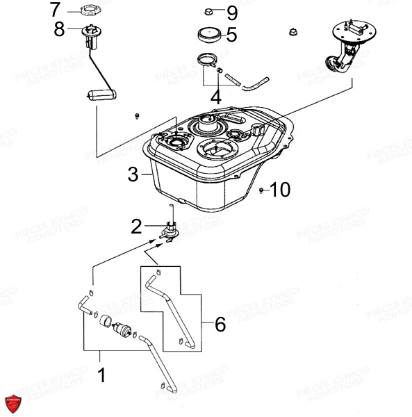 RESERVOIR pour LIKE 50 4T EURO II