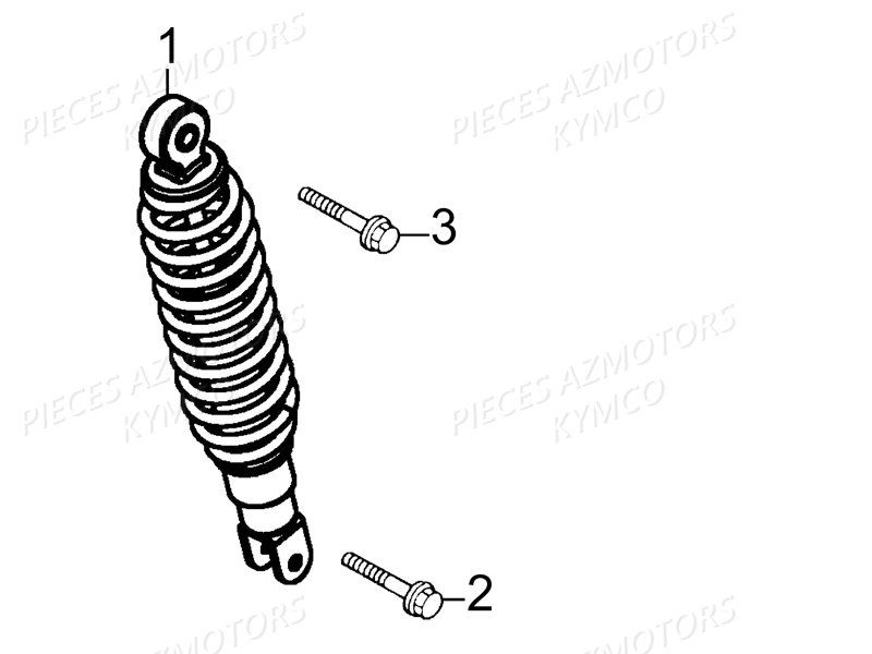 Amortisseur Arriere KYMCO Pieces LIKE 50 LX 2T EUROII (KE10AD)