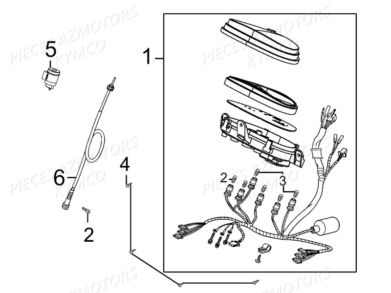 Compteur De Vitesse KYMCO Pieces LIKE 50 LX 2T EUROII (KE10AD)
