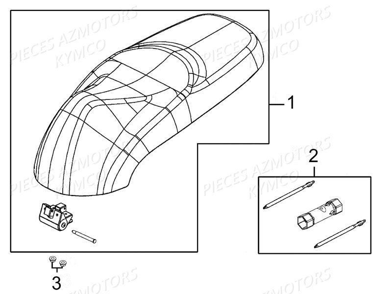 Selle KYMCO Pieces LIKE 50 LX 2T EUROII (KE10AD)