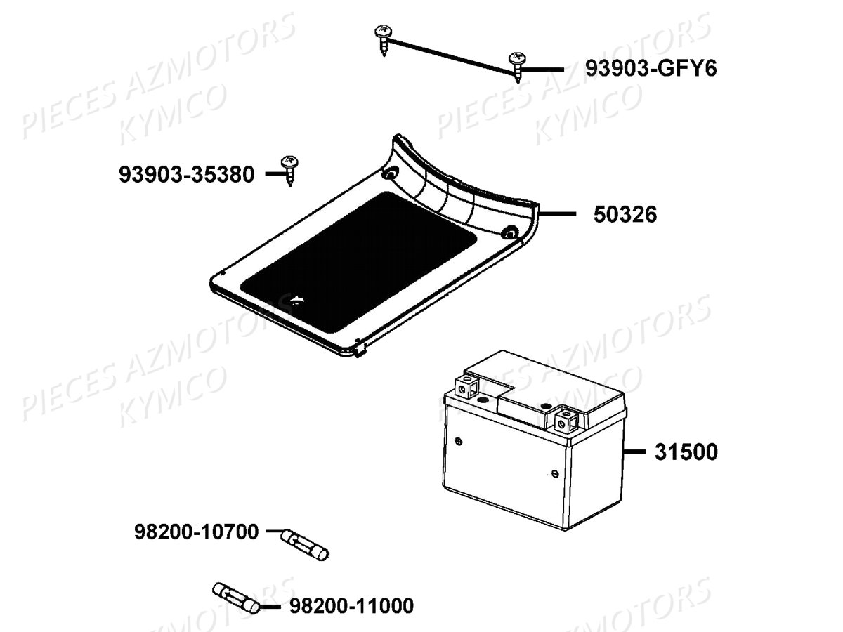 BATTERIE YTX7A-BS YUASA (ORIGINE) KYMCO pour BATTERIE de LIKE 50 MMC 2T E2
