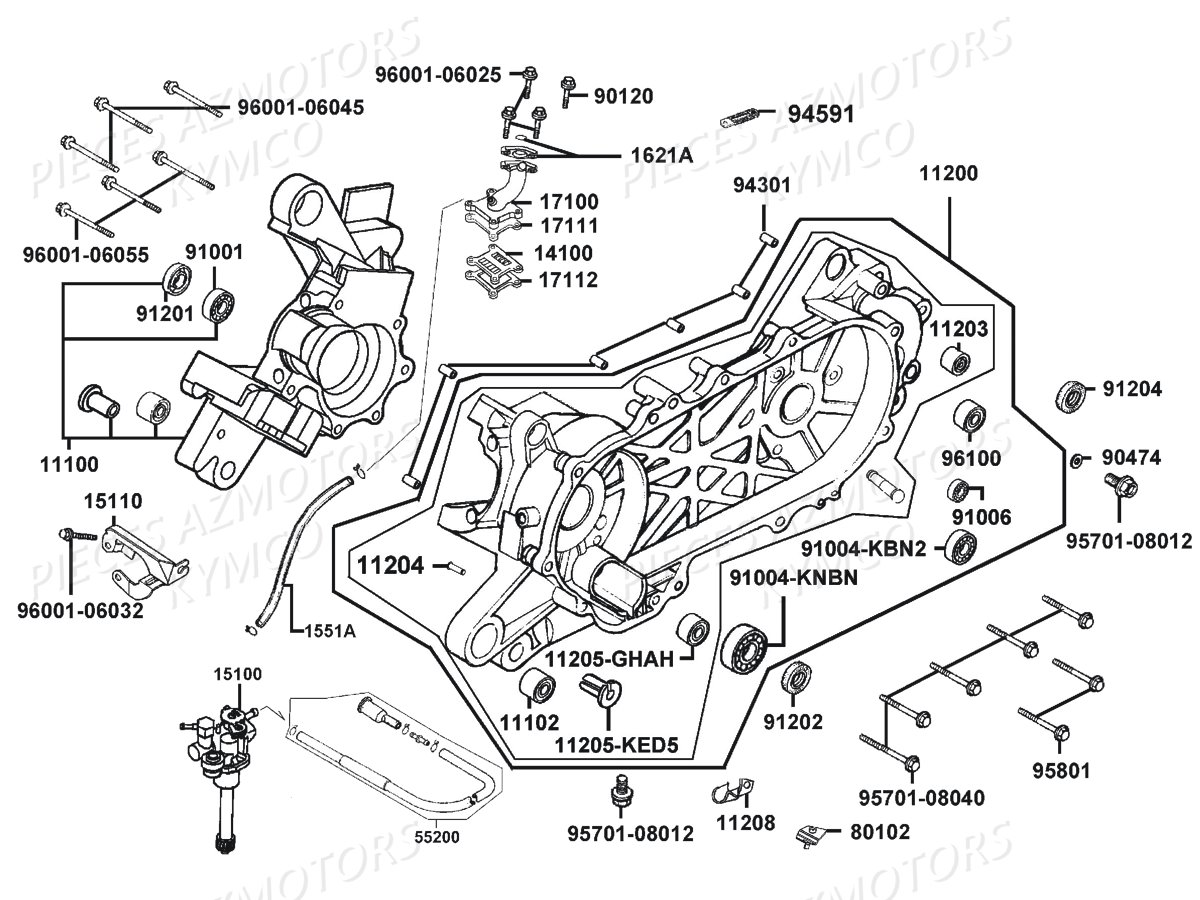 Carter De Refroidissement KYMCO Pièces LIKE 50 2T MMC EURO2 (KE10AM)