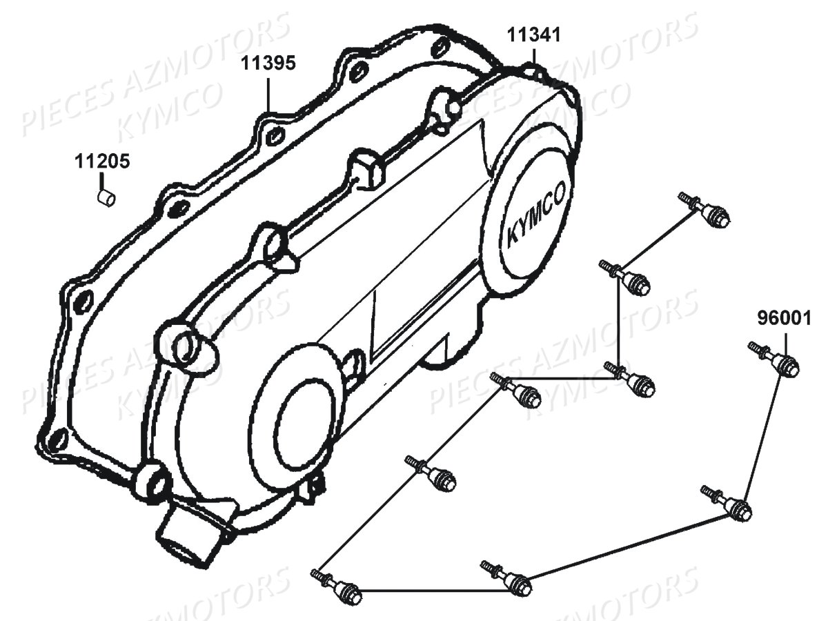 CARTER DE TRANSMISSION KYMCO LIKE 50 MMC 2T E2