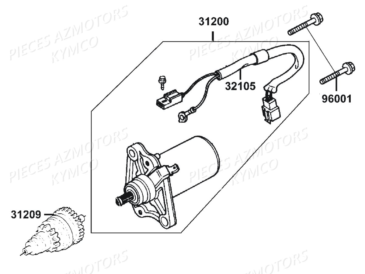 Demarreur Pompe A Huile KYMCO Pièces LIKE 50 2T MMC EURO2 (KE10AM)