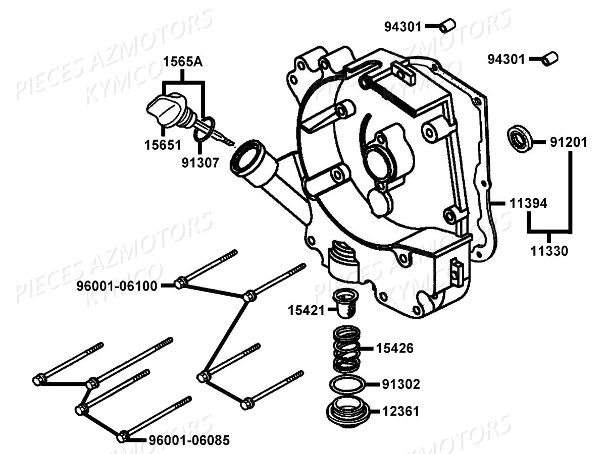 CARTER_DROIT KYMCO LIKE 50 4T MMC EURO 2 (KG10AX)