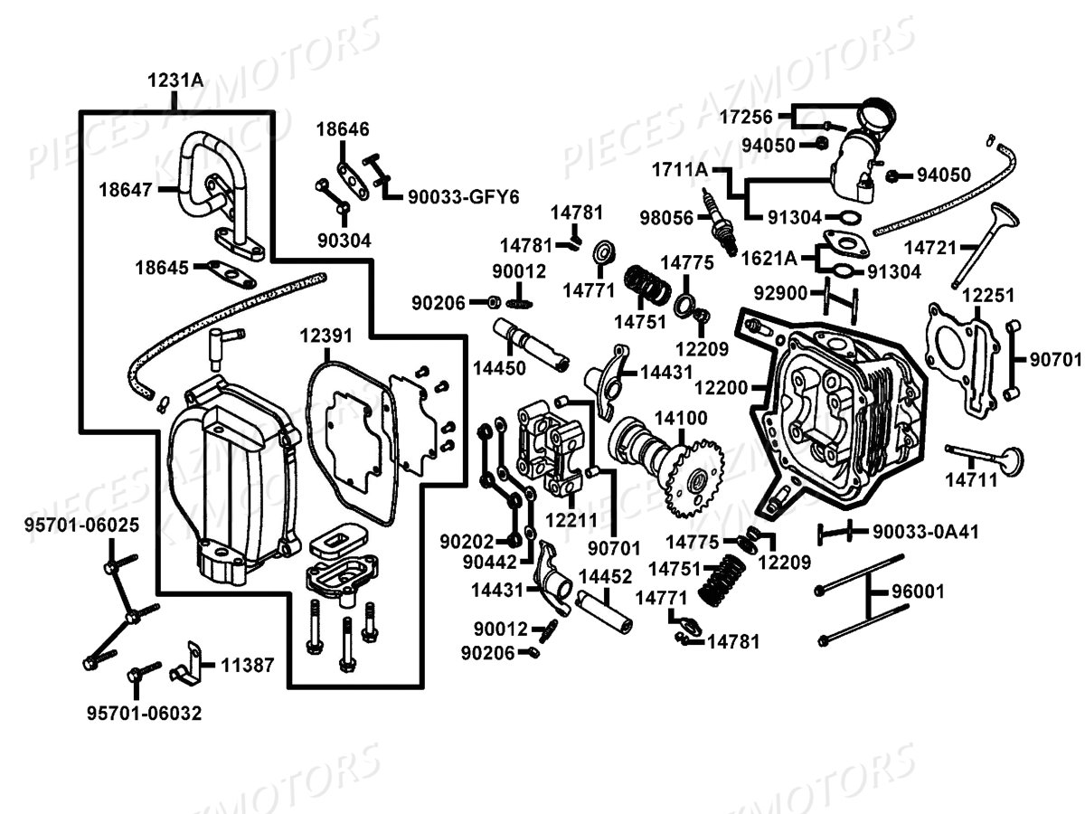 CULASSE pour LIKE 50 MMC 4T