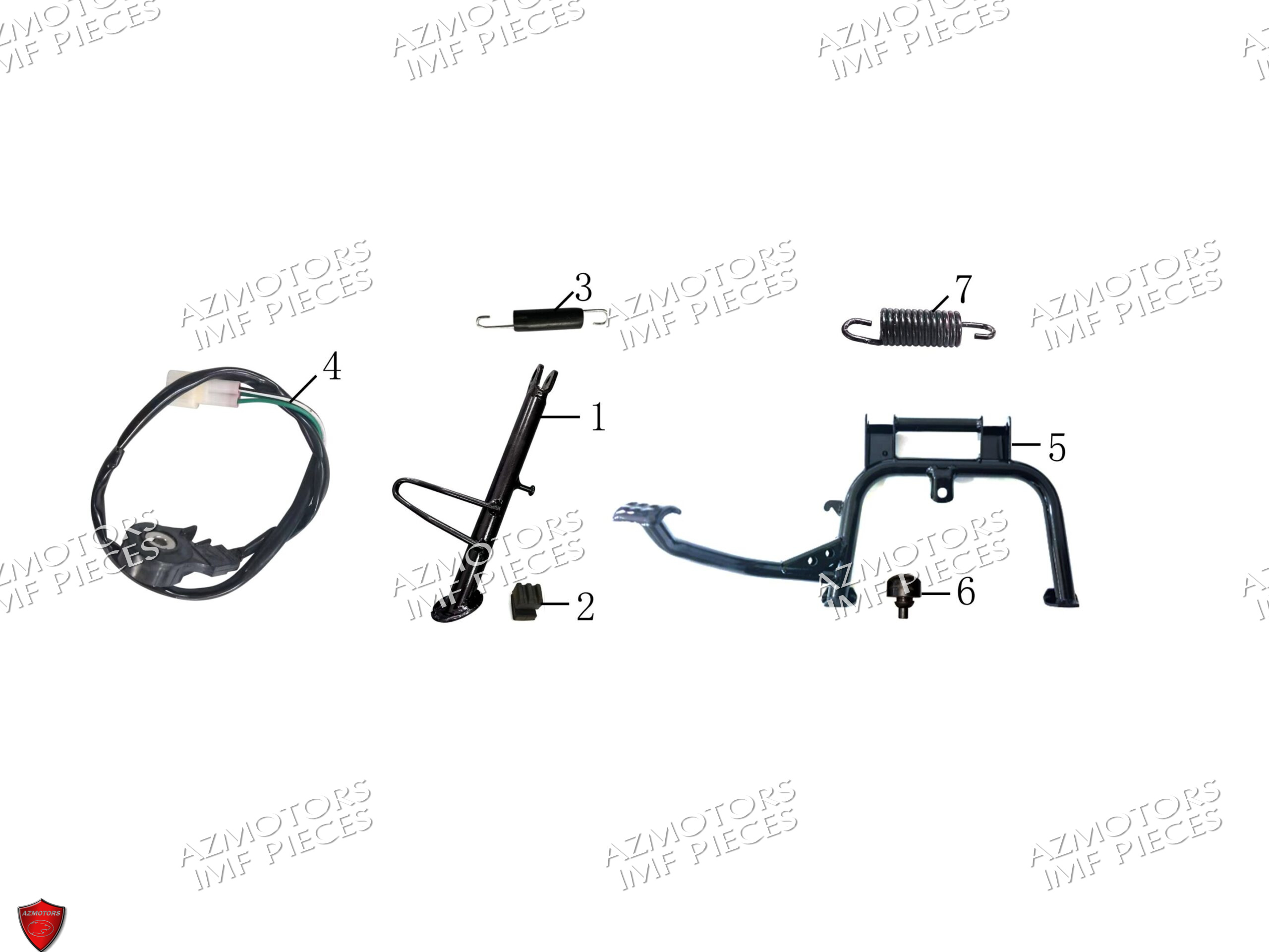 Bequille AZMOTORS PIECES MACK_01 50cc 4T EURO 5 Injection