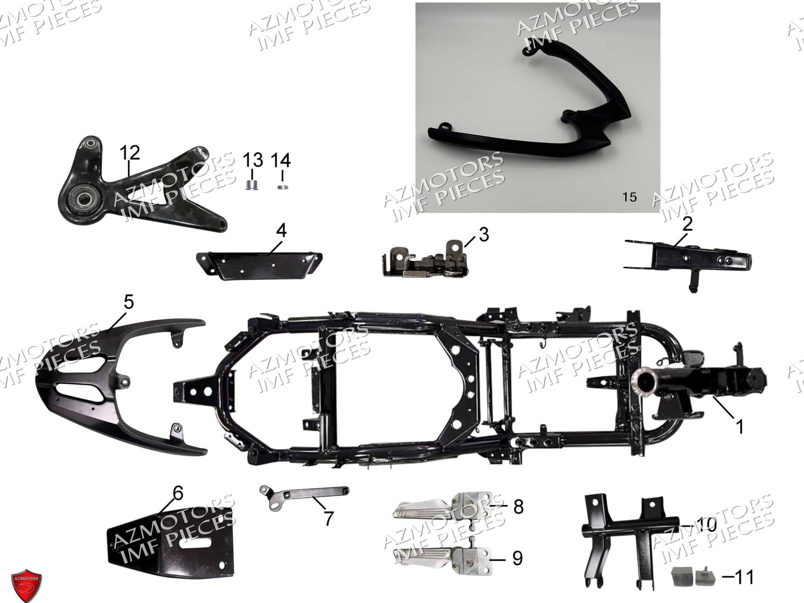 Chassis AZMOTORS PIECES MACK_01 50cc 4T EURO 5 Injection